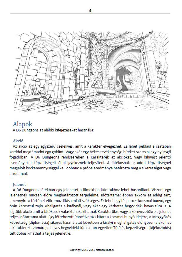 D6 Dungeons magyar szabálykönyv v1.0 letöltése